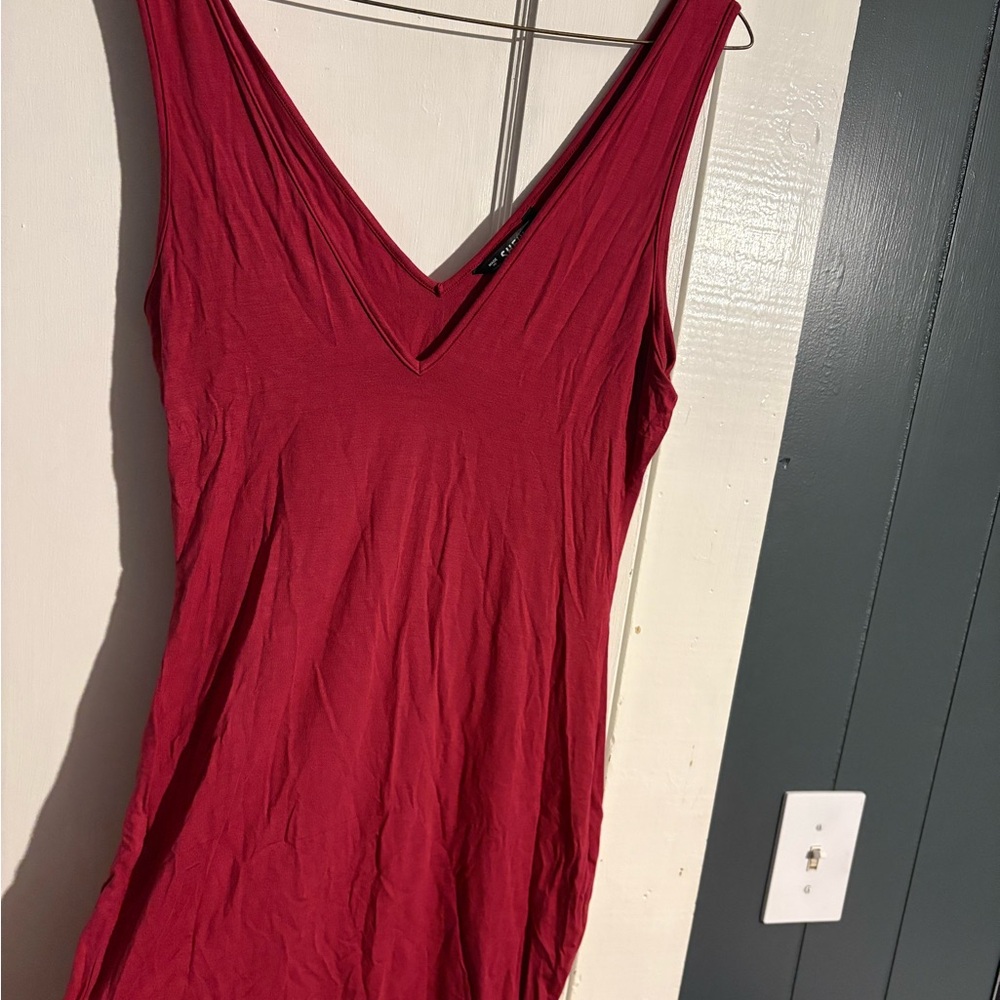 SHEIN Red Fitted Dress
